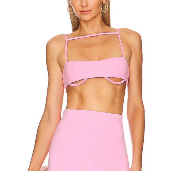 Camila Coelho - Baby Pink Belle Bralette Top XXS - Picture 1 of 5